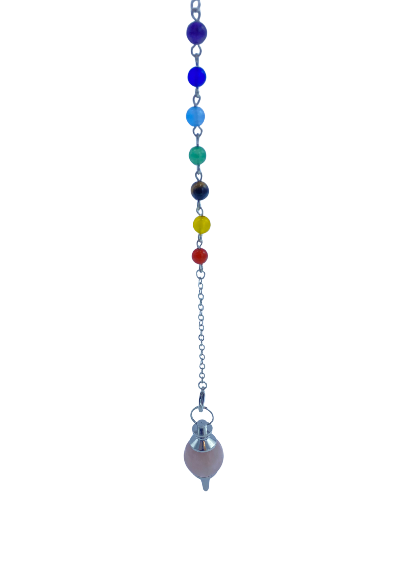 Pendule 7 chakras Quartz Rose