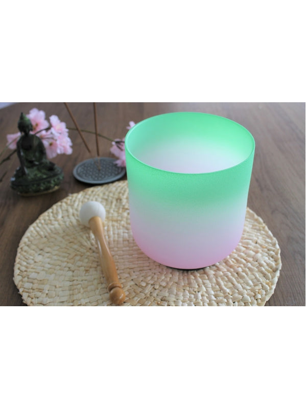 Bol Chantant en Cristal Candy Rose et Vert