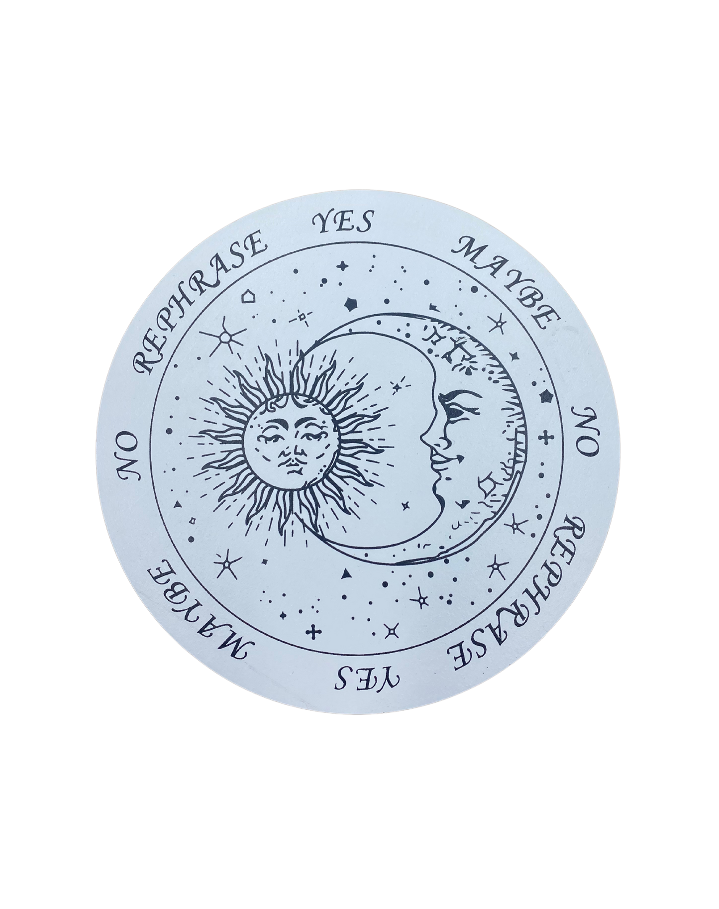 Support pendule en bois blanc 30cm