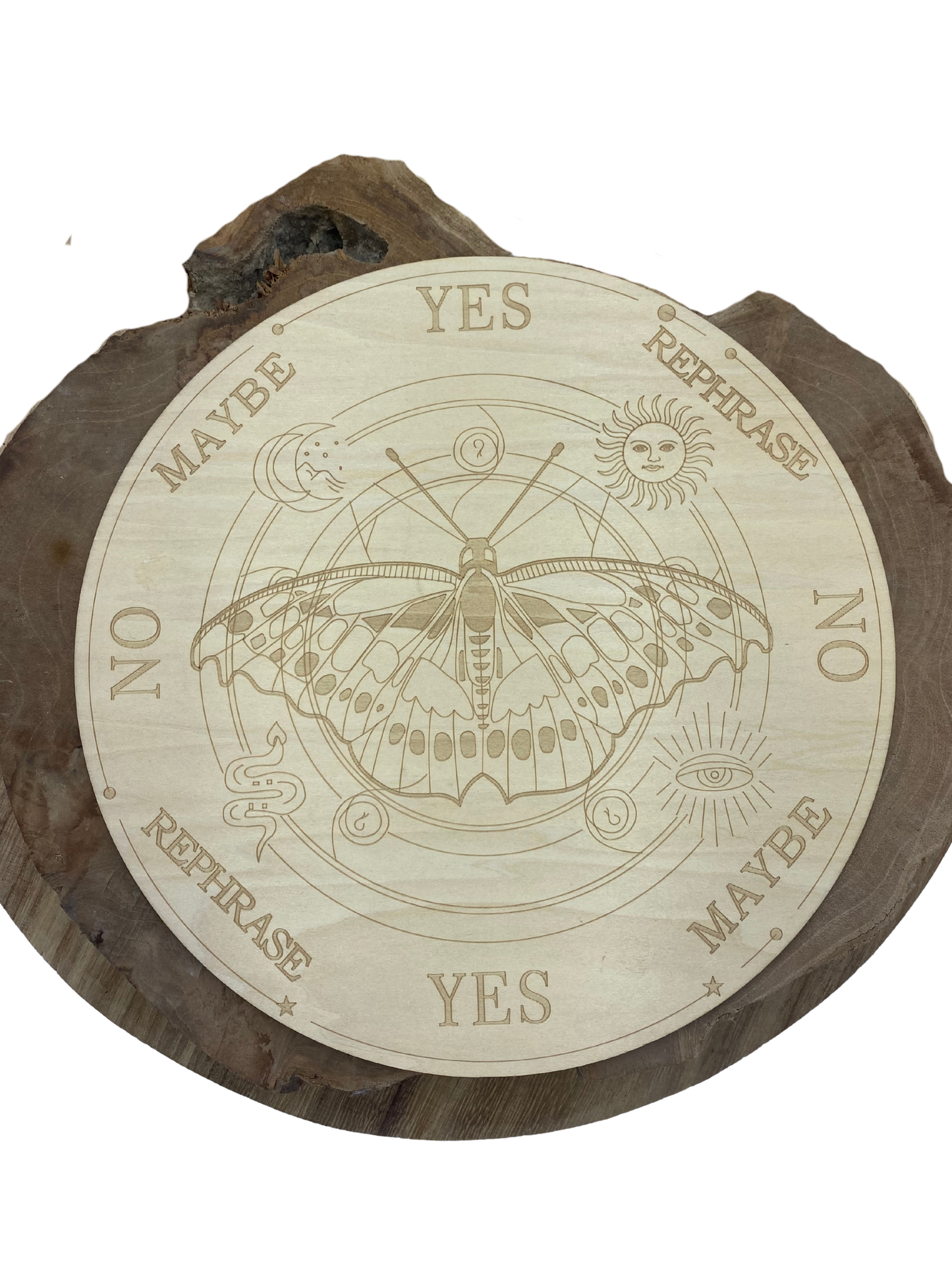 Support pendule en bois 50cm