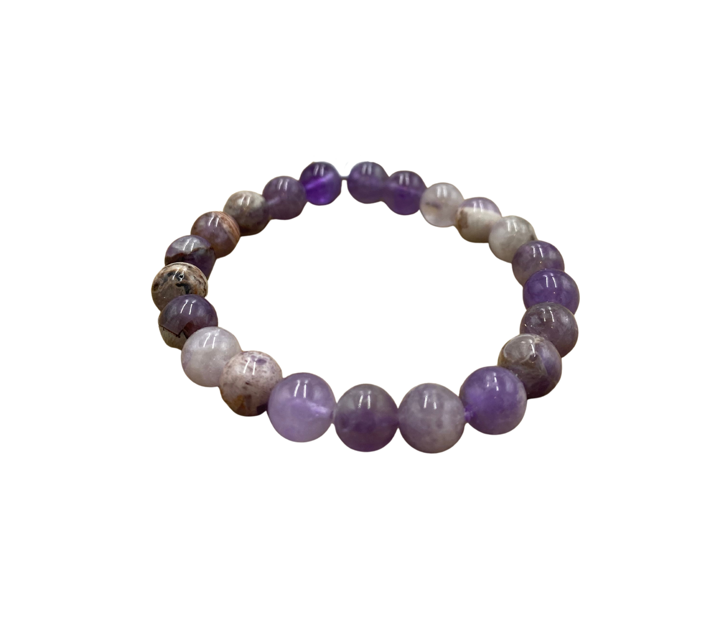 Bracelet améthyste lavande et chevron