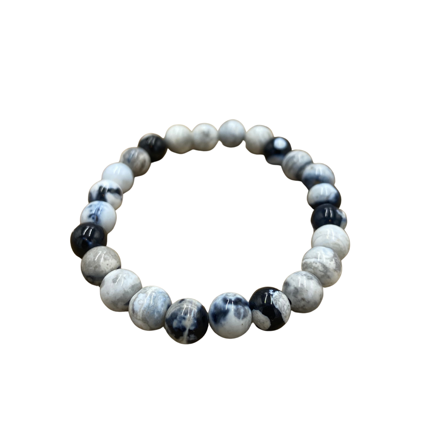 Bracelet Agate noire et blanche