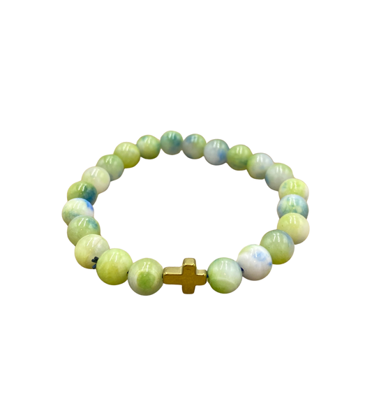 Bracelet Jade Verte et Bleue