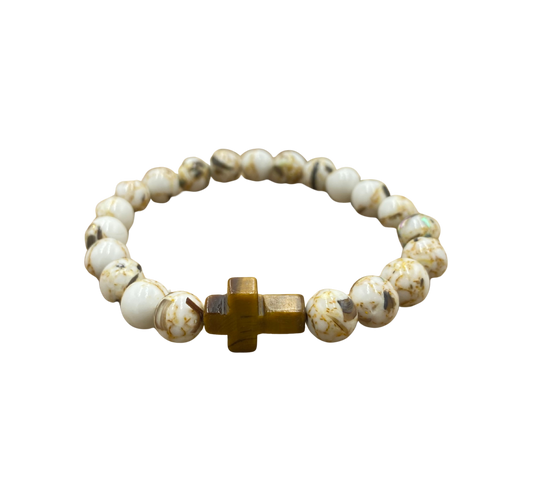 Bracelet Howlite Coquillage