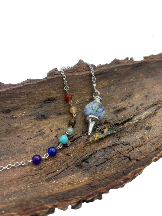 Pendule 7 chakras Sodalite