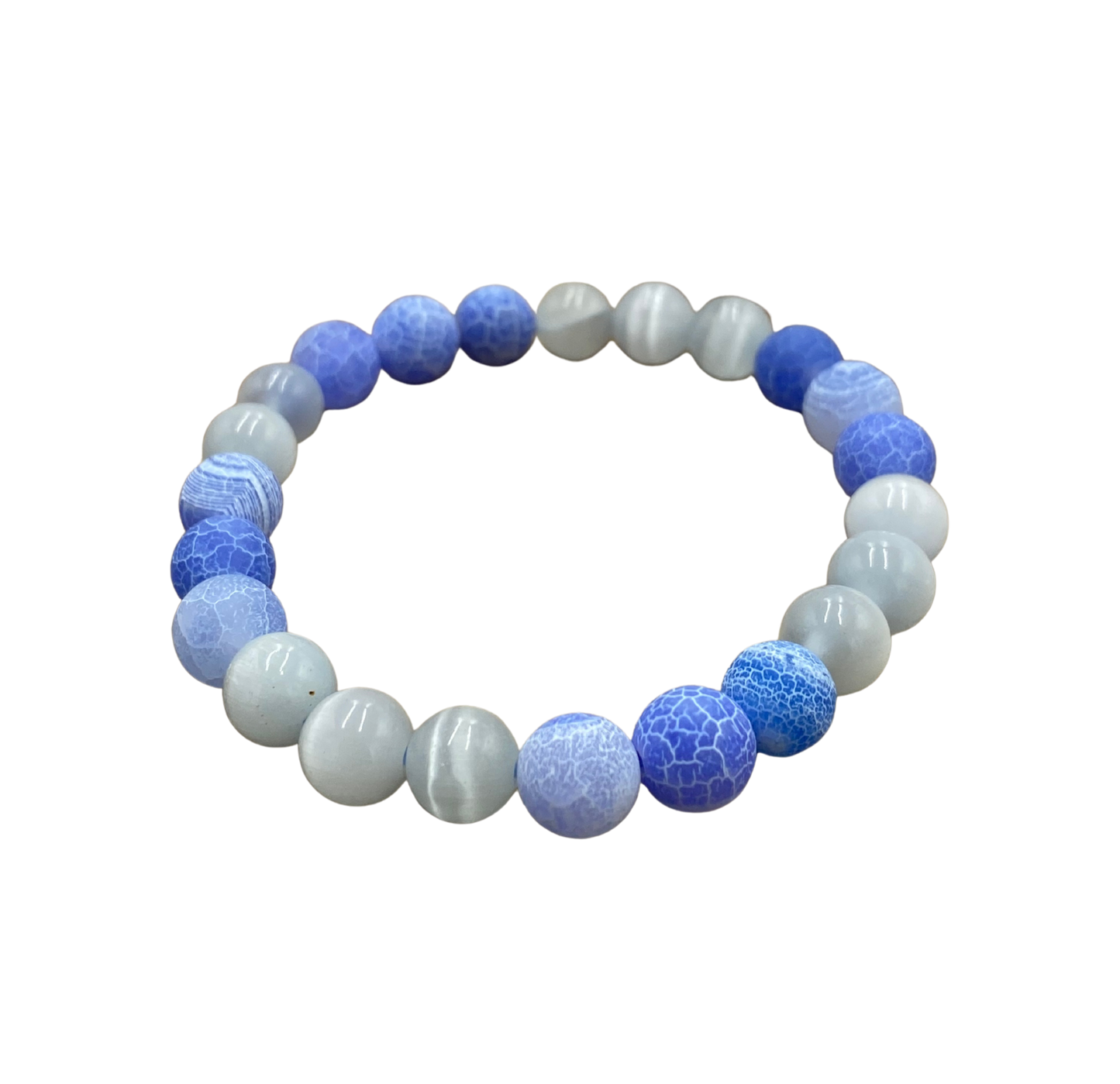 Bracelet Agate et Sélénite