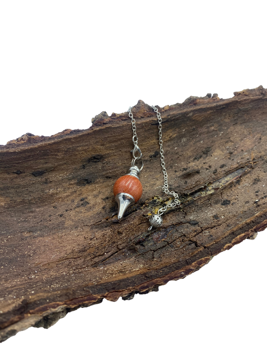 Pendule Goutte Jaspe Rouge