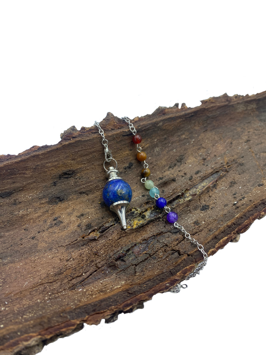 Pendule 7 chakras Lapis-Lazuli