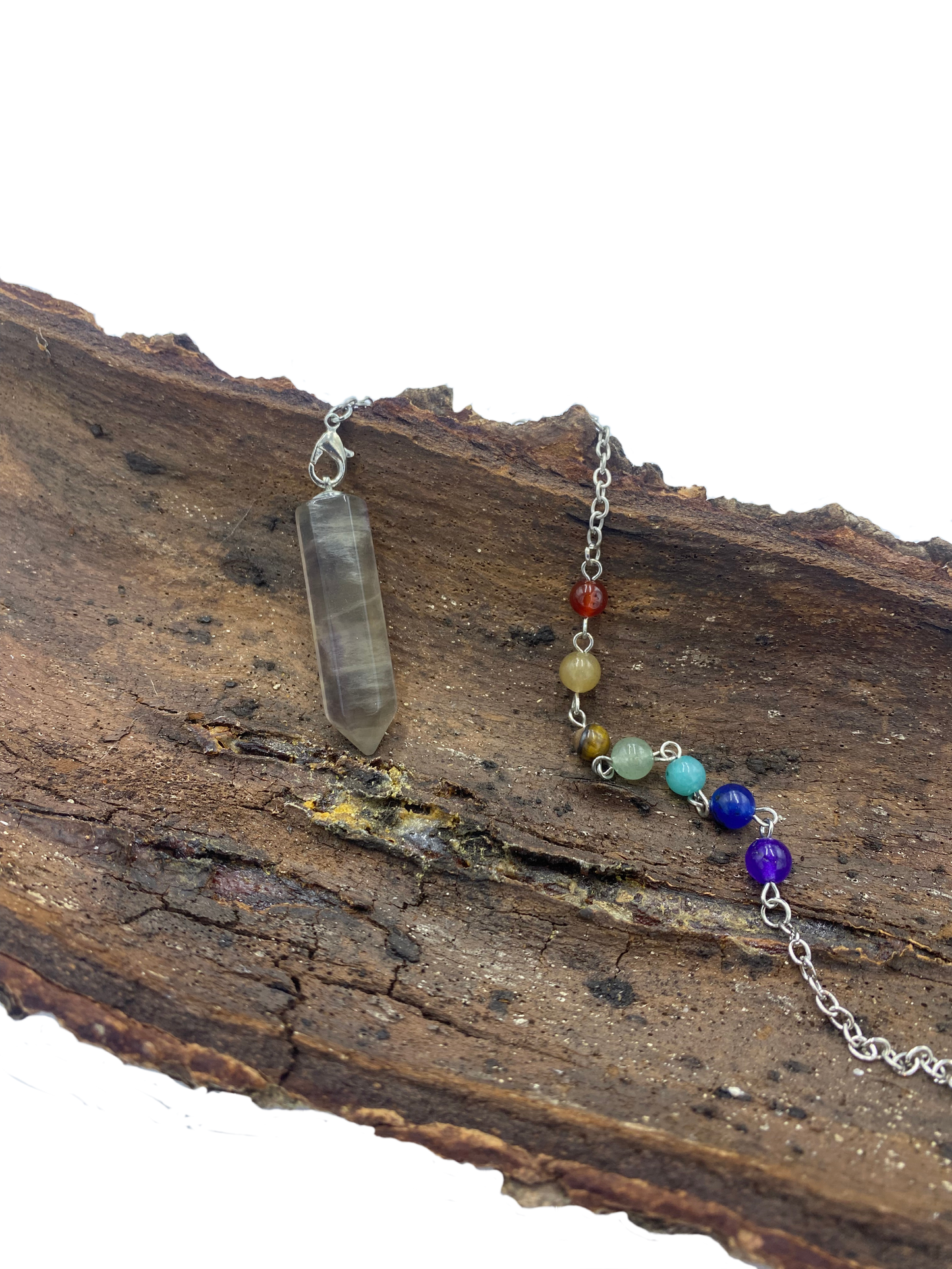 Pendule 7 chakras Fluorite