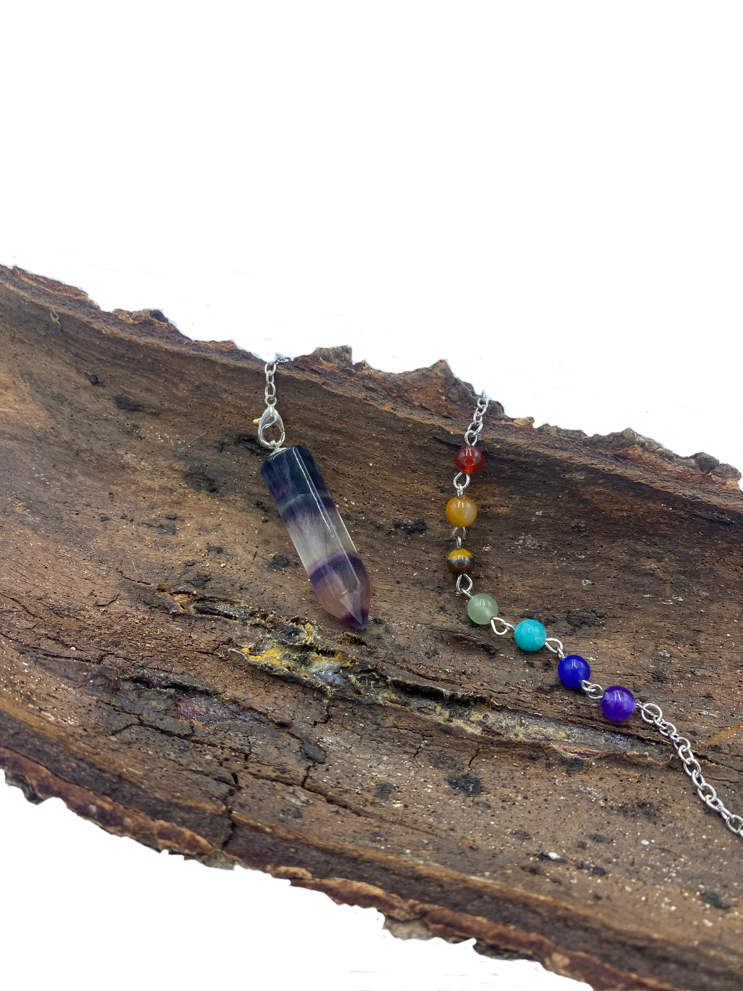 Pendule 7 chakras Fluorite