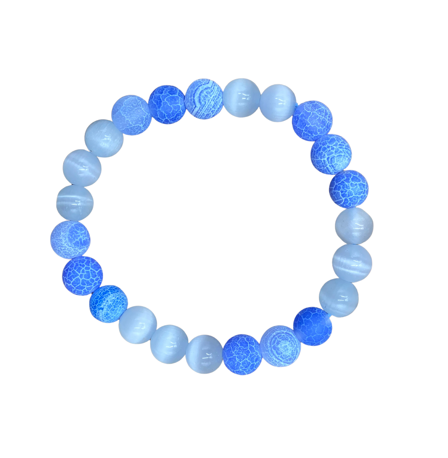 Bracelet Agate et Sélénite