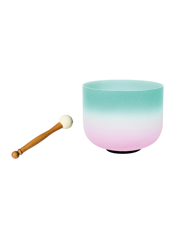 Bol Chantant en Cristal Candy Rose et Vert