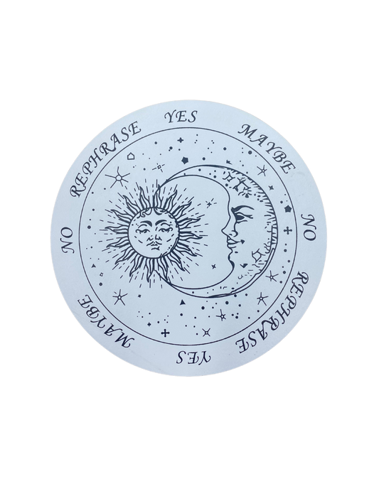 Support pendule en bois blanc 30cm