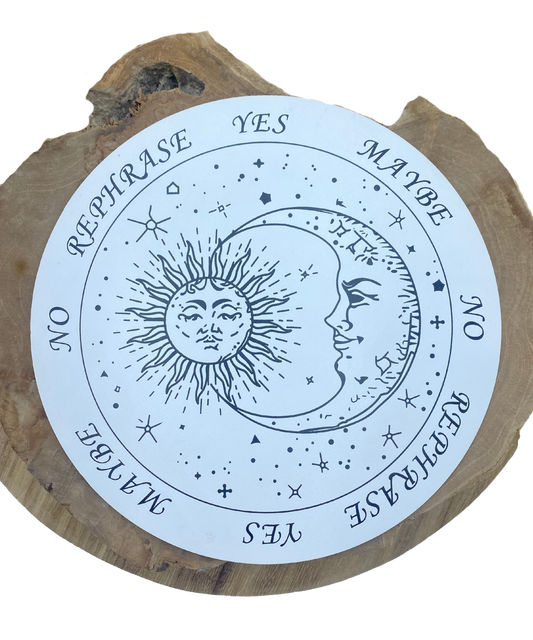 Support pendule en bois blanc 50cm